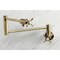 Kingston Brass KS4103BEX Wall Mount Pot Filler, Antique Brass KS4103BEX - alternate 3